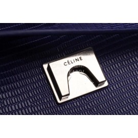 Celine Lizard Leather Simple Long Shoulder Strap Messenger Bag Blue 175520