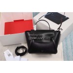 Celine Lizard Leather Simple Long Shoulder Strap Messenger Bag Black 175520