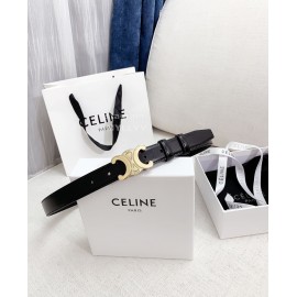 Celine Black Calf Gold Buckle 25mm Belts For Men And Women