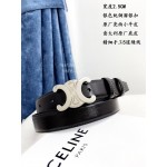 Celine Black Calf Silver Buckle 25mm Belts For Men And Women
