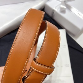 Celine Brown Leather 25mm Belts For Men And Women