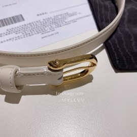 Celine Calf Gold Pin Buckle 18mm Belts White