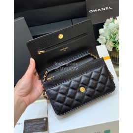 Chanel 2020 Classic Gold Buckle Flap Leather Chain Bag