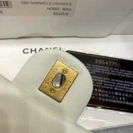 Chanel 2020 Big CF Sheepskin Flap Bag White As1466