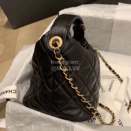 Chanel 2020ss Sheepskin Hobo Bag Black Medium As1746