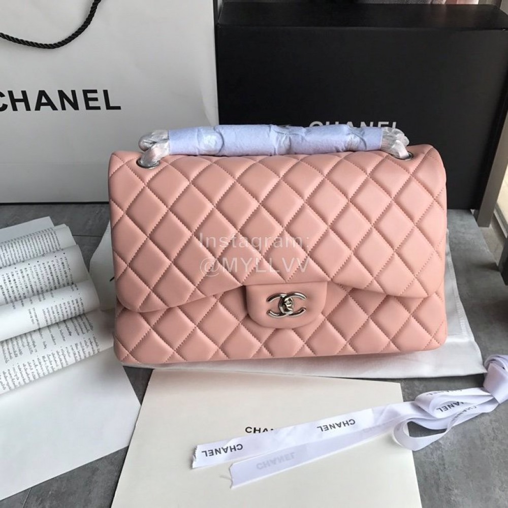 Chanel  Classic CF Series Diamond Bag French Original Sheep Skin Pink