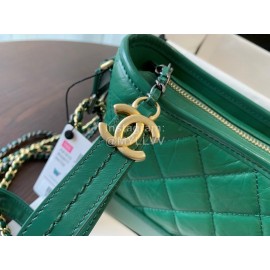 Chanel  Gabrielle Stray Bag Vintage Calfskin Black Metal Hardwar Green