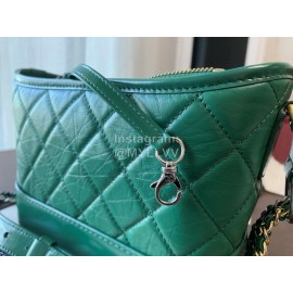 Chanel  Gabrielle Stray Bag Vintage Calfskin Black Metal Hardwar Green