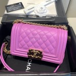 Chanel All-Match And Durable Messenger Bag Purple Bright Hardware Main Color Small