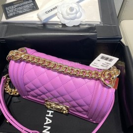 Chanel All-Match And Durable Messenger Bag Purple Bright Hardware Main Color Small