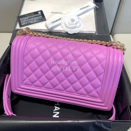 Chanel All-Match And Durable Messenger Bag Purple Bright Hardware Main Color Large