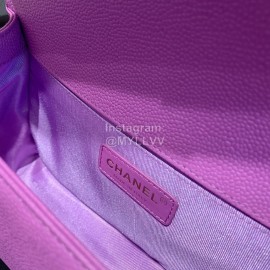 Chanel All-Match And Durable Messenger Bag Purple Bright Hardware Main Color Large