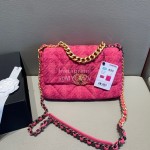Chanel Autumn Winter Classic Flap Chain Bag Rose Red