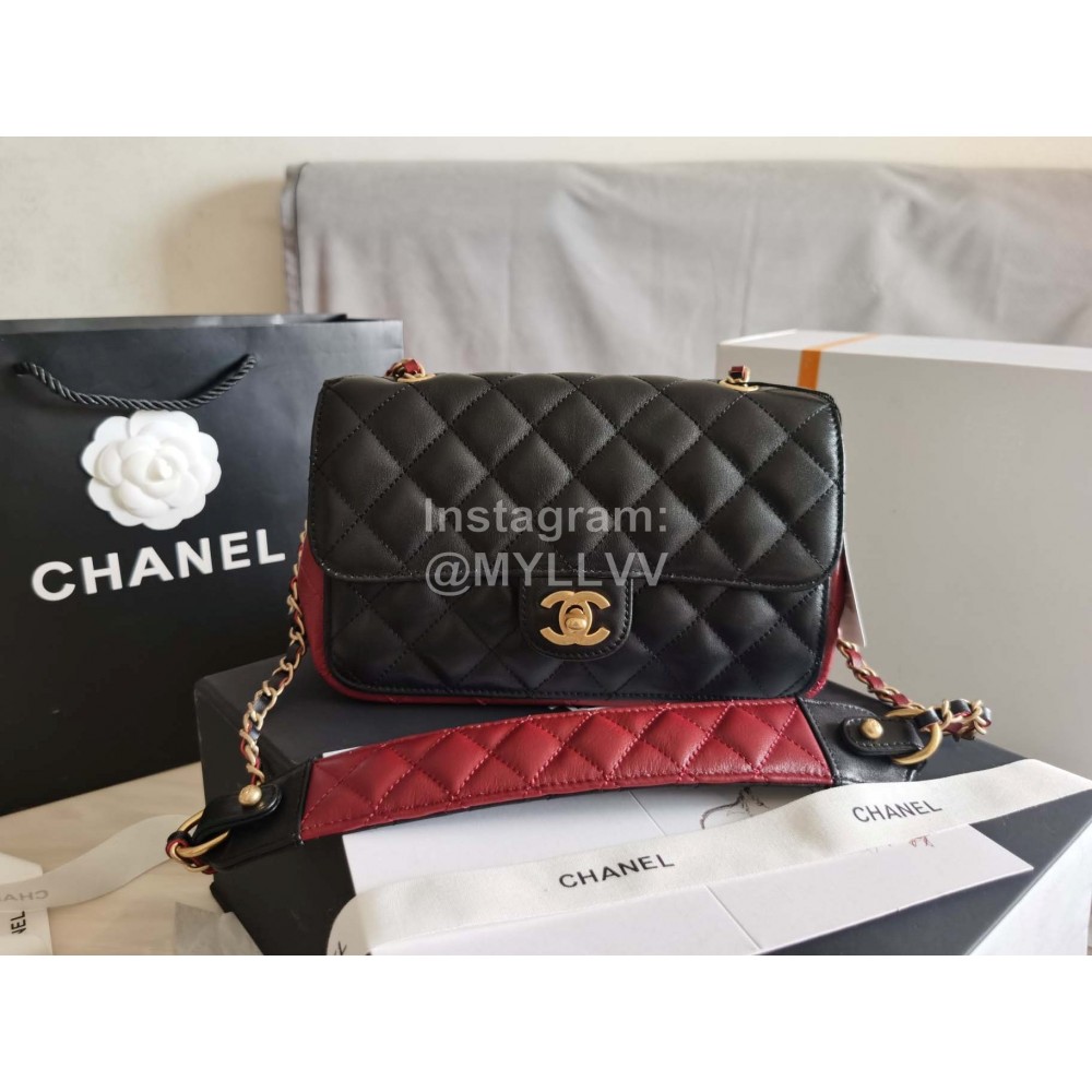 Chanel Autumn Winter Calf Classic Flap Shoulder Bag Wine Red