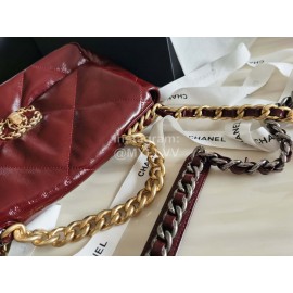 Chanel Autumn Winter Calf Chain Flap Shoulder Bag Wine Red