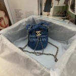 Chanel Autumn New Denim Chain Bucket Bag For Women As2356