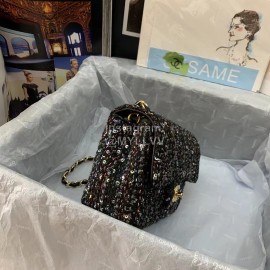 Chanel Woolen Chain Crossbody Flap Bag For Women