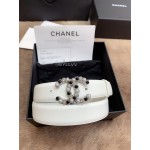 Chanel Double Side Calf Leather Pearl Buckle 30mm Belts For Women White