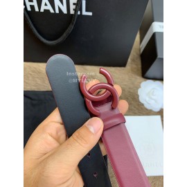 Chanel Fashion Calf Leather 30mm Belts For Women Purple