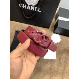 Chanel Fashion Calf Leather 30mm Belts For Women Purple