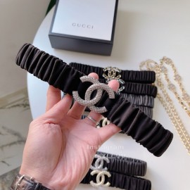 Chanel Classic Black Lambskin 30mm Elastic Belts