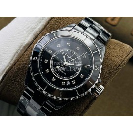 Chanel Bv Factory Superluminova Diamond Time Scale Watch For Men And Women Black