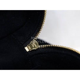 Dior Travel Sheepskin Rattan Check Embossed Cosmetic Bag Black M9039