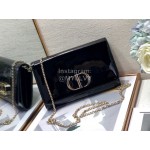 Dior 30 Montaigne Montaigne Chain Bag Black