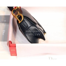Dior Saddle Letter Tassel Leather Small Saddle Bag Blue