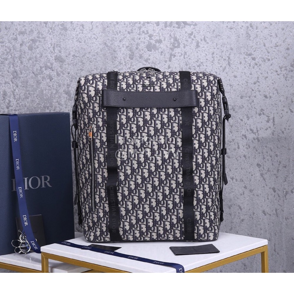 Dior Oblique Retro Presbyopia Print Backpack Black 93327