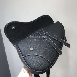 Dior Homme Pre-Fall Saddle Ophidia Presbyopia Leather Saddle Bag Black