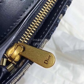 Dior Saddle Letter Tassel Square Crossbody Bag Black And White