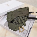 Dior Alphabet Tassel Saddle Waist Bag Army Green