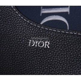 Dior Men's Mini Embroidered Crossbody Bag Pure Black 1adpo091