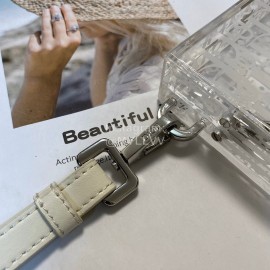 Dior Acrylic Fashion Transparent Bag White 0118