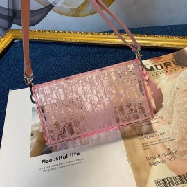 Dior Acrylic Fashion Transparent Bag Pink 0118