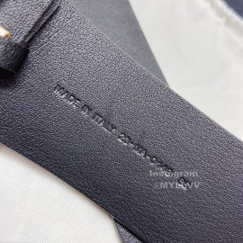 Dior Black Calf Leather Retro Pin Buckle 50mm Belt