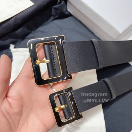 Dior Black Calf Leather Retro Pin Buckle 50mm Belt