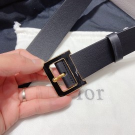 Dior Black Calf Leather Retro Pin Buckle 35mm Belt