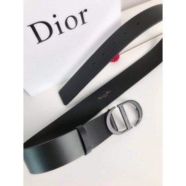 Dior Black Calf Leather Black Cd Buckle 40mm Belt 