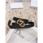Dior New Black Webbing Gold Cd Buckle 20mm Belt 