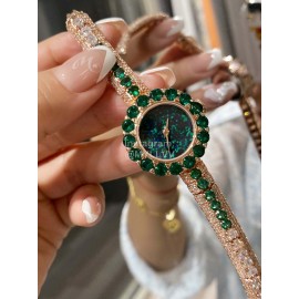 La D De Dior Diamond Watch For Women Green