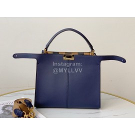 Fendi Fashion Medium Calf Crossbody Bag For Women Blue
