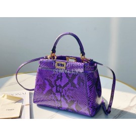 Fendi Exquisite Snake Pattern Messenger Bag For Women Purple