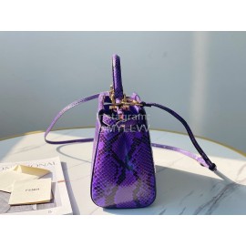 Fendi Exquisite Snake Pattern Messenger Bag For Women Purple