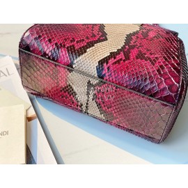 Fendi Exquisite Snake Pattern Messenger Bag For Women Purplish Red