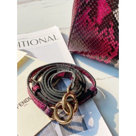 Fendi Exquisite Snake Pattern Messenger Bag For Women Purplish Red