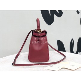 Fendi Fashion Red Sheepskin Leather Handbag For Women