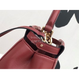 Fendi Fashion Red Sheepskin Leather Handbag For Women
