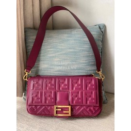 Fendi Fashion Large Flip Messenger Bag For Women Purplish Red